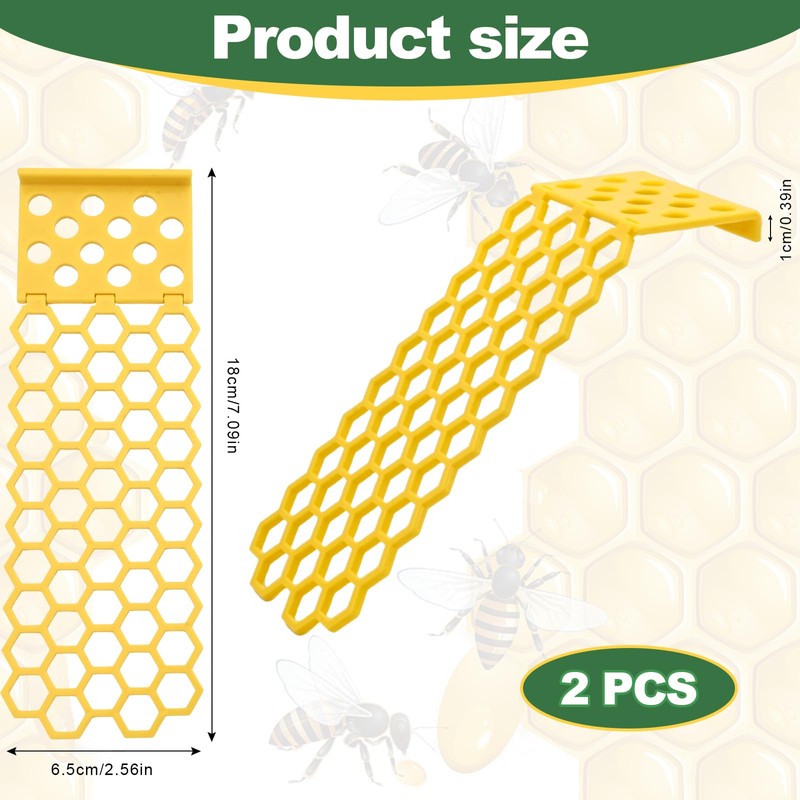Pack of 2 Yellow Floating Bee Ladder, Plastic Floating Bee
