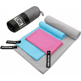 Paquete de tres toallas de microfibra de secado rápido, toallas de natación superabsorbentes,toallas deportivas suaves y ligeras,toallas de viaje portátiles,adecuadas para deportes,baño,fitness,viajes