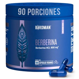 Birdman Berberina HCL 900 mg | Apoya tu Alimentación Diaria | Fórmula Limpia Sin Aditivos | Cápsula Vegana | Esencia Refrescante | Suplemento Alimenticio | 90 Porciones | 180 Cápsulas