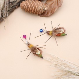 Cat Wand Replacement Toys - Portable Cat Teaser Toys,Firefly Shape Kitten Chewing Supplies, Pet Playing Tool for Home