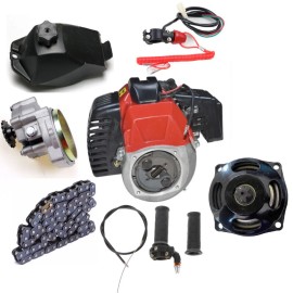 Unbranded 50cc 49cc 2 Stroke Gas Engine Motor Full kit Pull Start for Pocket Dirt Bike ATV