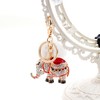Tobestu Creative Cartoon Elephant Keychain Alloy Rhinestone Cute Animal Keyring