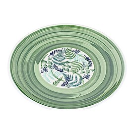 Blue Rose Polish Pottery - Blue Floating Fern Dinner Plate - 10" Diameter - Great for Everyday Dining, Casual Dining, or as Formal Dinnerware