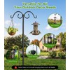 MoKo Double Shepherds Hooks, 88 in Bird Feeder Pole 0.9