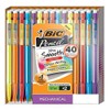 BIC Xtra Smooth Bright Edition Mechanical Pencils (Dark Colours, Erases