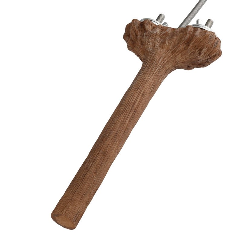 Fenteer Heated Bird Perch Parrot Stand Adjustable Cage Accessories, Resin