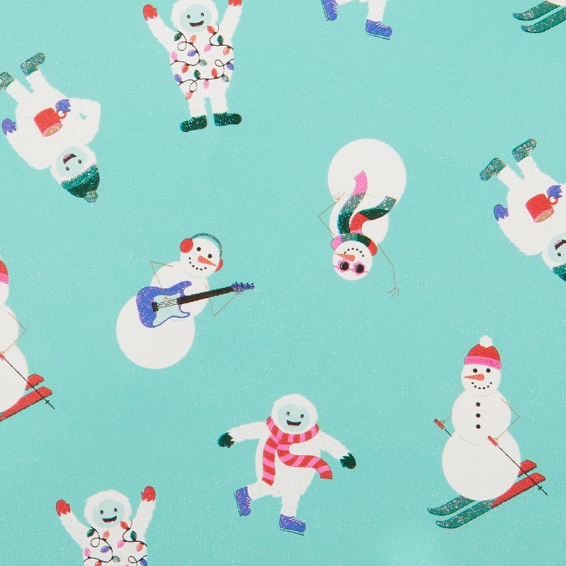 The Gift Wrap Company 58-191633 Yeti On Ice Holiday Flat