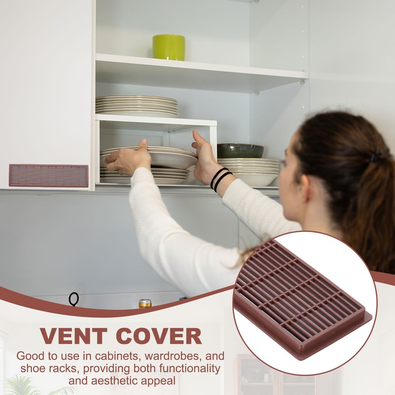 PATIKIL 9 Inch Rectangle Ventilation Grille, 2 Pack Plastic Air