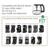 Replacement Coffee Carafe for Black and Decker 12-CUP Coffee Maker,