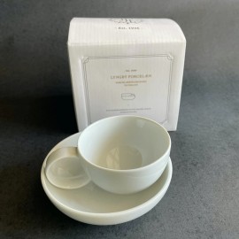 Lyngby Danmark / Aldo Bakker Aldo Bakker Lyngby Porcelain Danmark White Espresso Cup & Saucer FREE US SHIP