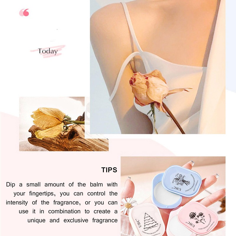 3PCS Solid Balms Solid Perfume Fressia Rose Cedar Solid Ointment