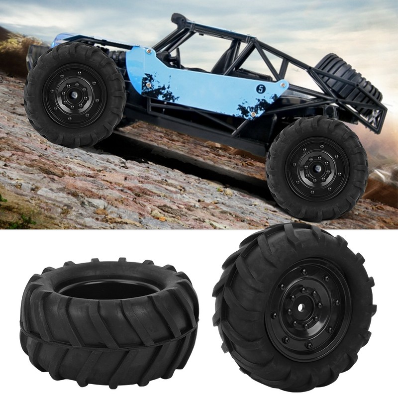 2pcs 85mm RC Rubber Wheel Tire Tyre for 1/16 Remote