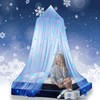 Princess Bed Canopy Glow in The Dark, Christmas Snowflakes Bed