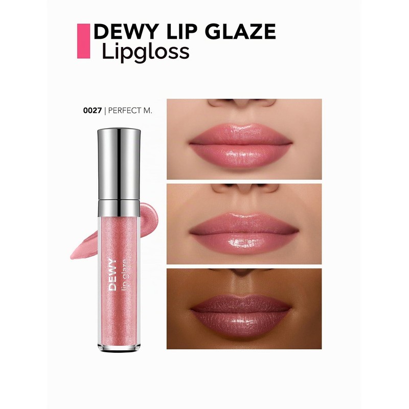 Flormar Dewy Lip Glaze - Shiny Lip Gloss with Moisturising
