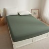 Ruccit Sage Green Fitted Sheet Double Extra Deep 41CM Washed