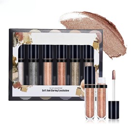 LiangNiShi 6本セット リキッドアイシャドウ ラメ グリッター 涙袋メイク 液体アイシャドウスティック アイシャドウセット 高発色 防水 長持ち 初心者向け 韓国風アイメイク #01