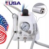 Unbranded Portable Dental Turbine Unit 3 Way Syringe Work with Air Compressor 4 Holes