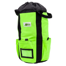Rock-N-Rescue Arbor Rope Storage Bag - Rock and Tree Climbing Equipment, Arborist Gear, Bucket Style Backpack, Waterproof Nylon Material, Neon Green, 200'
