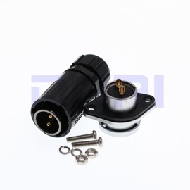 DRRI HP20 30A 2 Pin Aviation Waterproof Power Connectors Plastic Shell Solder Terminal Plug and Socket IP67 for LED Lighting System