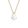 Elli Women's Elegant Drop Pendant Necklace with Moonstone in 925