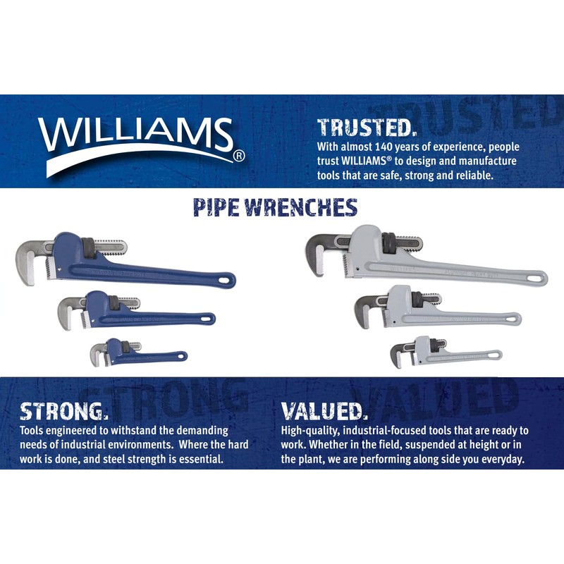 Williams 13500 Aluminum Pipe Wrench, 8-Inch