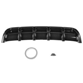 Black Universal Car Rear Bumper Shark Fin Spoiler Diffuser(Carbon fiber)