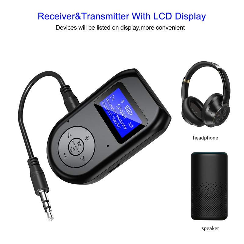 LCD Bluetooth 5.0 Adapter USB Wireless Receiver and Transmitter 2