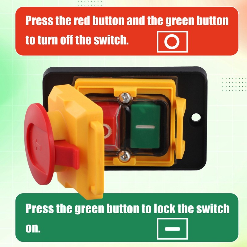Comphic KJD12 16A 250V Electromagnetic Switch with Magnetic Button Undervoltage