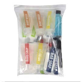 34 Piece Camping Backpack Outdoor Hygiene Kit Essentials, Individually Wrapped Personal Hygiene Kits for Homeless Men, Women