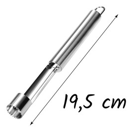 Stainless Steel Corer 19.5cm - Apple and Pear Corer Remover - Serrated Blade for Precise Cutting - Easy to Clean, Dishwasher Safe - Ergonomic Handle with Hanging Hook