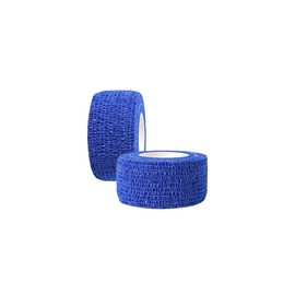 Self Adhering Bandage Wrap, Coflex Wrap Bandage, Blue, 1 Inch x 5 Yards, 2 Pack, MS-35715