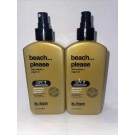 b.tan (2) B.Tan Beach Please Deep Tanning Dry Spray Oil Sunscreen SPF 7 New
