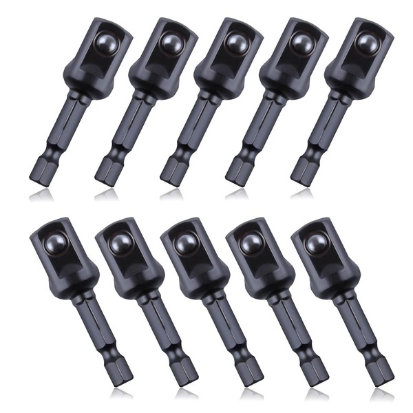 LEONTOOL Impact Adapter, Square Socket Bit, Set of 10, 6.35mm