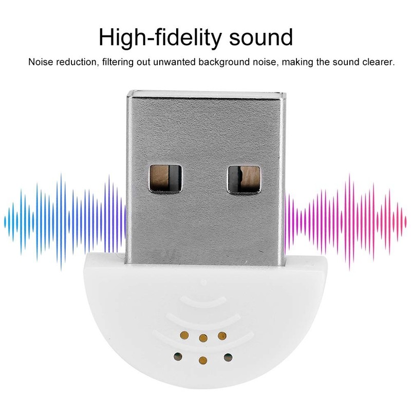 DEWIN Mini USB Microphone, Portable Noise Canceling Speech Recording Audio