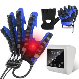 Hand Reha/bilitation Robot Gloves, Hot Compress Massage Function, 9-Level Strength Adjustment Equipment, Suitable for Physical Therapy of Hand Stroke (Right Hand-L) HS-J5173