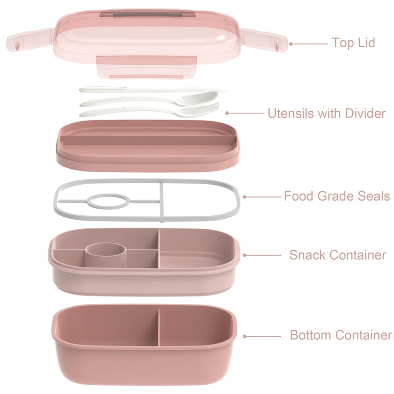 JBGOYON® Bento Lunch Box Set - 3 Stackable Containers for