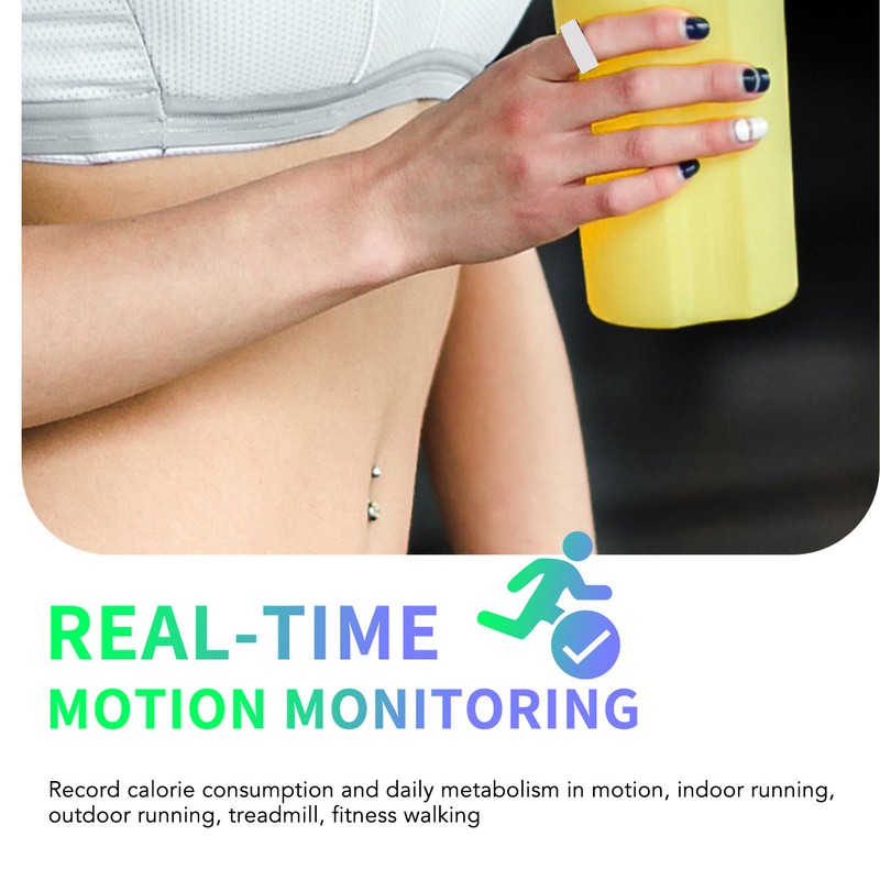 Smart Ring Multifunction Sleep Temperature Monitoring Pedometer 23mah Health Tracker