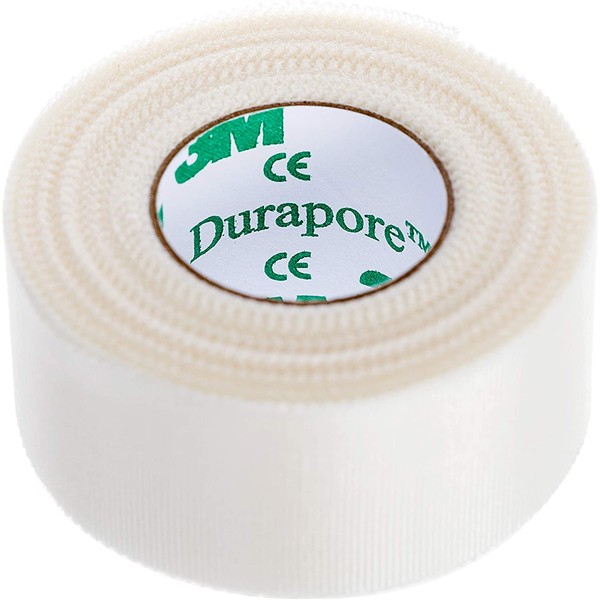 Silk Durapore 3M First-Aid Medical Tape - Silk-Like Bandaging Tape - 1" x 10 Yd - (6 Pack)