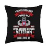 Grumpy Old 82nd Airborne Division Veteran Paratrooper Throw Pillow