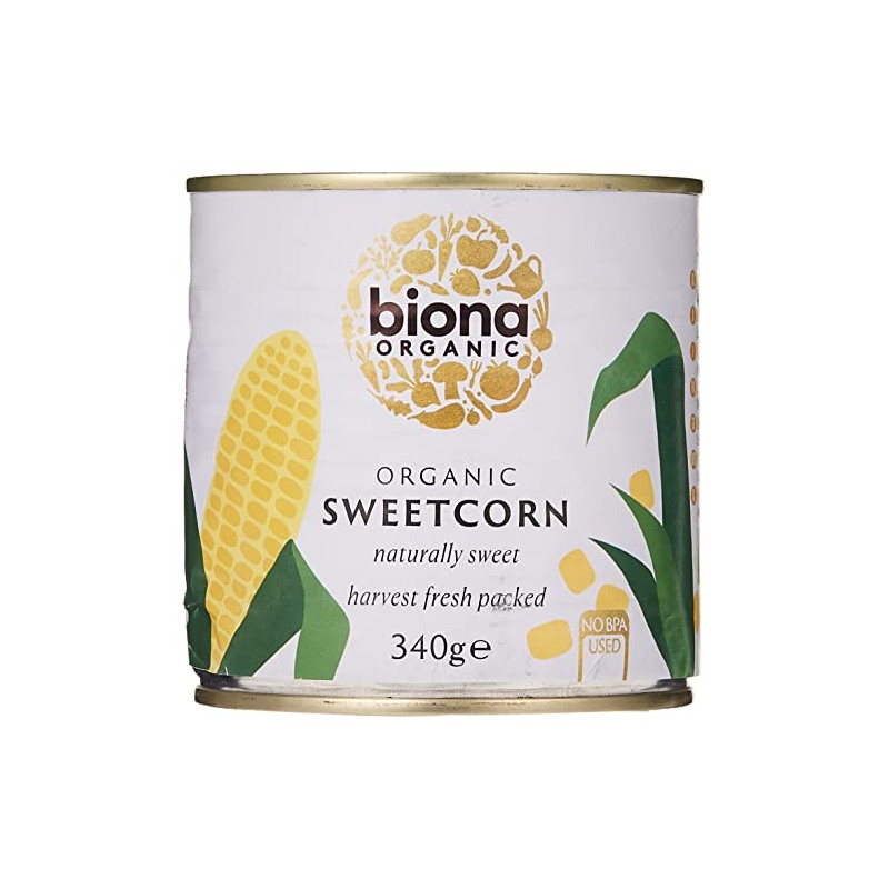 Biona Organic Sweetcorn, 340g