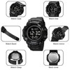 XCZAP Large Dial Stopwatch Mens Watches LED Light Digital Wristwatches