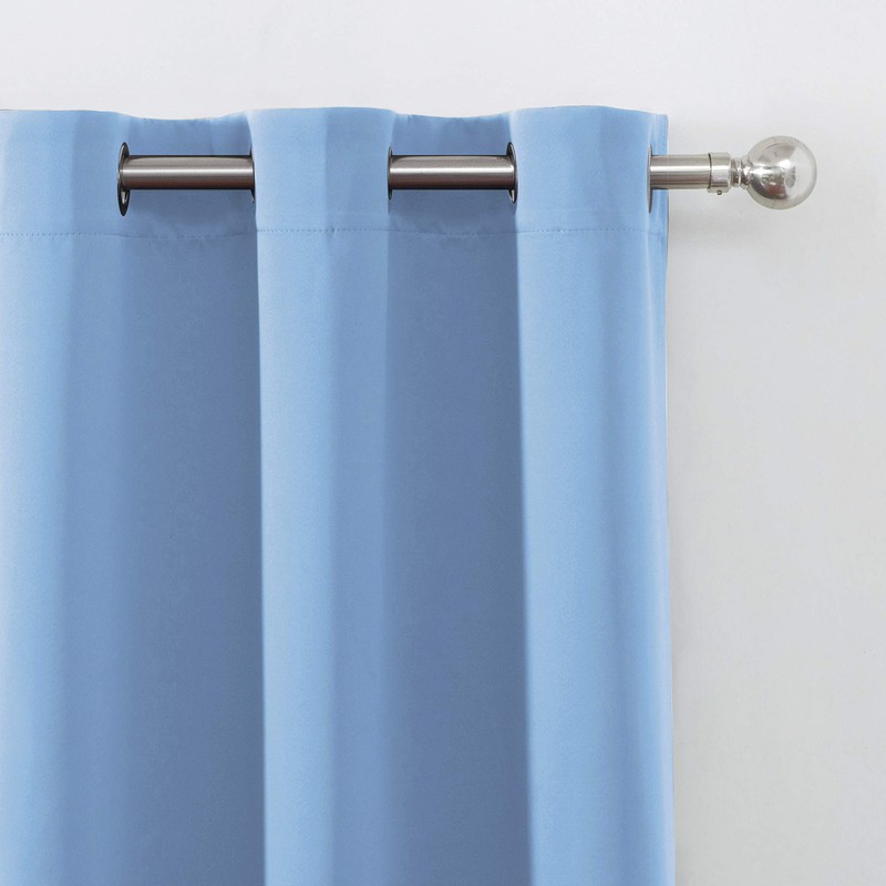 LEMOMO Sky Blue Thermal Blackout Curtains/52 x 72 Inch/Set of