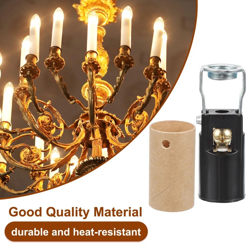 Patikil E12 LED Light Bulb Socket, 10Pcs Candelabra Base Socket