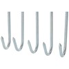Merriway BH01914 (5 Pcs) BZP Steel Butchers Pointed Kitchen S-Hooks,