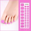 SILPECWEE Semi Cured Gel Nail Strips, Toenails Stickers Full Nail