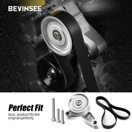 Bevinsee Adjustable EP3 Idler Pulley Kit Compatible with Honda Acura K24 Engines Silver