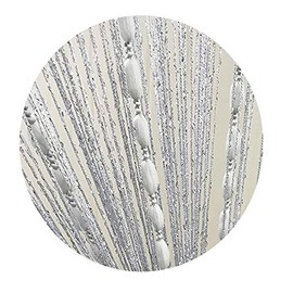 Duosuny 39x78 Inch Door String Curtain Rare Flat Silver Ribbon Thread Fringe Window Panel Room Divider Cute Strip Tassel for Wedding Coffee House Restaurant Party Parts (Grey-Style)