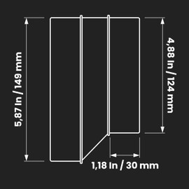 6" to 5" Duct Reducer Round Duct Fitting Pipe Increaser Reducer PVC DWV (Drain, Waste and Vent) Reducing Coupling (Plastic, 6 inch to 5 inch)