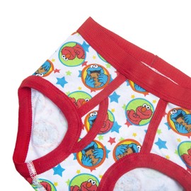 Sesame Street Boys 7-PK and 10-PK 100% Combed Cotton Underwear WithFavorites like Elmo, Cookie Monster and Big Bird in sizes 18M, 2/3T, 4T, Sesame 10pk, 18M