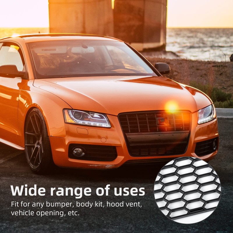 AggAuto 47"x16" ABS Plastic Universal Car Grill Mesh, Automotive Grille